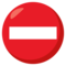 No Entry emoji on Emojione